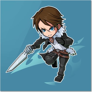 Squall Leonhart Chibi FF8 Fanart Posters and Art